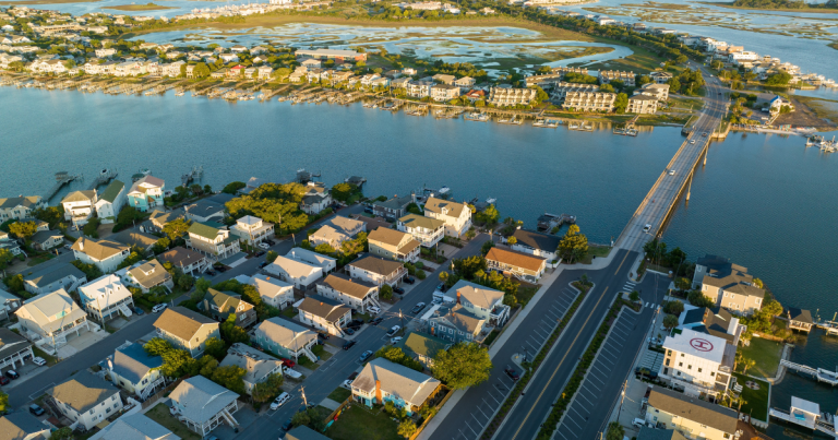 Aerial view of Wrightsville Beach